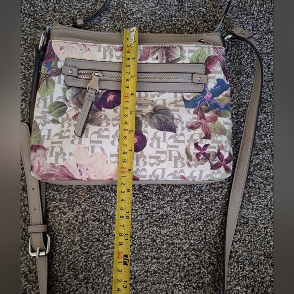 Dana Buchman Purse Faux Leather Handbag Multicolor Floral Shoulder Bag - Picture 8 of 14